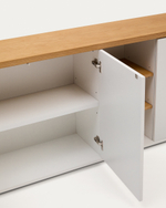 Сервант Abilen из шпона дуба и белый лак  180 x 75 cm