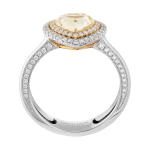 Кольцо с Жёлтым Сапфиром и Бриллиантами, R0070-712/1