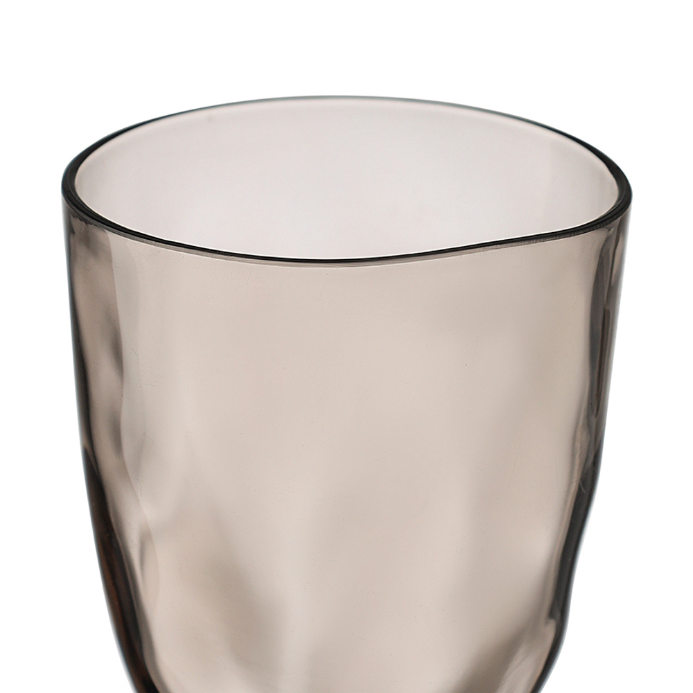 Набор бокалов из акрила hollow для вина, 430 мл, серо-коричневый, 4 шт.