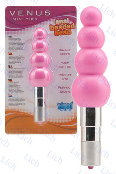 Розовый водонепроницаемы минивибратор-елочка