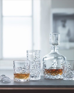 SCULPTURE - Набор 3 предмета декантер 750 мл + 2 стакана 365 мл (set 3 pcs)