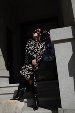 Платье трикотаж лео черный