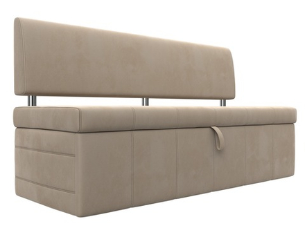 Диван кухонный прямой Стоун, Бежевый, Велюр, 107236