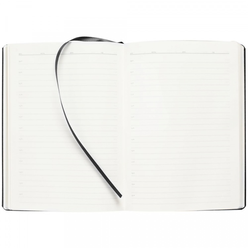 Ежедневник недатированный, черный c нанесением Logo Parker