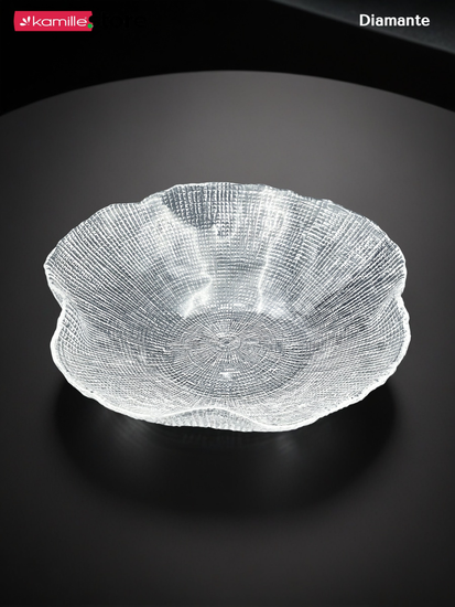 Блюдо салатник 28х8 см. из стекла Diamante