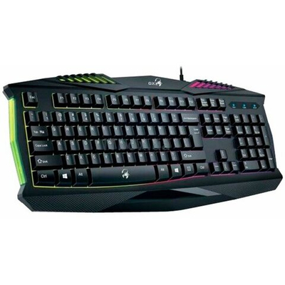 Клавиатура игровая проводная Scorpion K220, USB, 7 цветов подсветки, 12 функциональных клавиш, до 2 млн. нажатий, защита от брызг. Кабель 1.5 м. Цвет