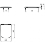 Тонкое сиденье и крышка для унитаза Ideal Standard J505801