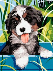 Картина по номерам "Озорной щенок", 30х40 см