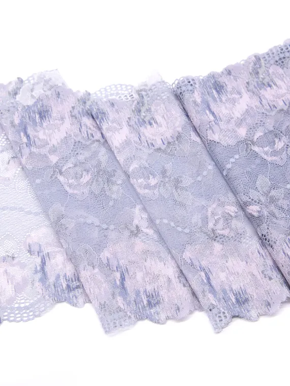 03-254 Кружево эластичное 22 см, акварель, лаванда