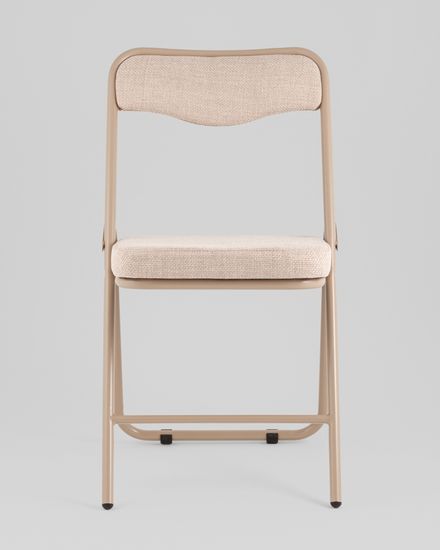 Стул складной Джонни рогожка бежевая каркас бежевый