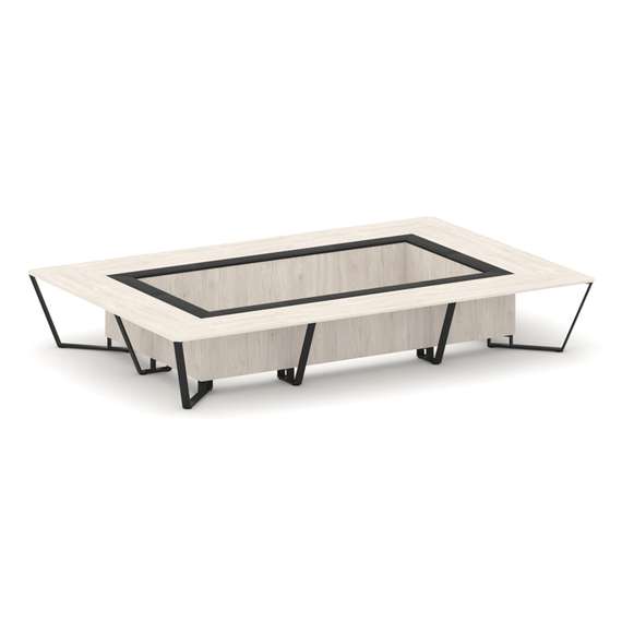 Steel Meet Стол переговорный прямоугольный KMK-PR.B.SP-20K Денвер Светлый/Графит Глянец/Металл Черны