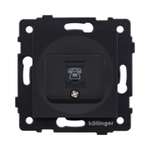 Розетка телефонная RJ11, черный матовый Kollinger REA-009BM для Aspekt, Eleganz, Reflex