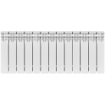 Радиатор биметаллический STOUT TITAN 350 - 13 секций (подключение боковое, цвет белый)