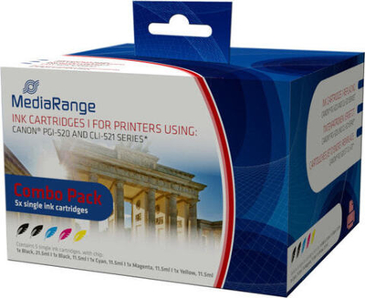 Картриджи MRCP520C521 - Dye-based ink - Photo black,Photo cyan,Photo magenta,Photo yellow - Canon - Pixma IP3600 - 4600 - 4600X - 4700 - MP 540 - 550 - 560 - 620 - 630 - 640 - 980 - 990 - MX860 - 870 - 5 pc(s) - Inkjet printing