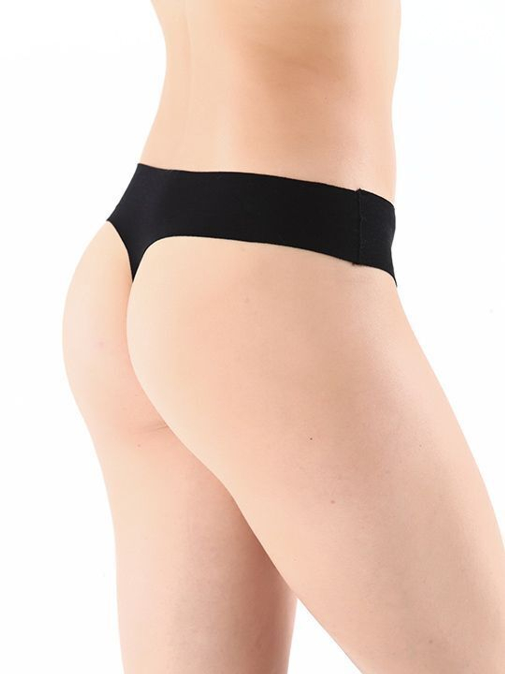 Бесшовные стринги из нежнейшего хлопкового полотна (Размер: L) (Цвет: бежевый)