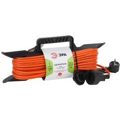 Удлинитель силовой ЭРА UFx-1e-3x0.75-20m на рамке c заземлением 1 розетка 20м ПВС 3x0.75мм2 | Силовые удлинители