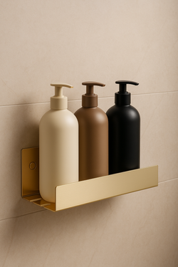 Полка для душа STWORKI Стокгольм S36375GM подвесная, матовое золото