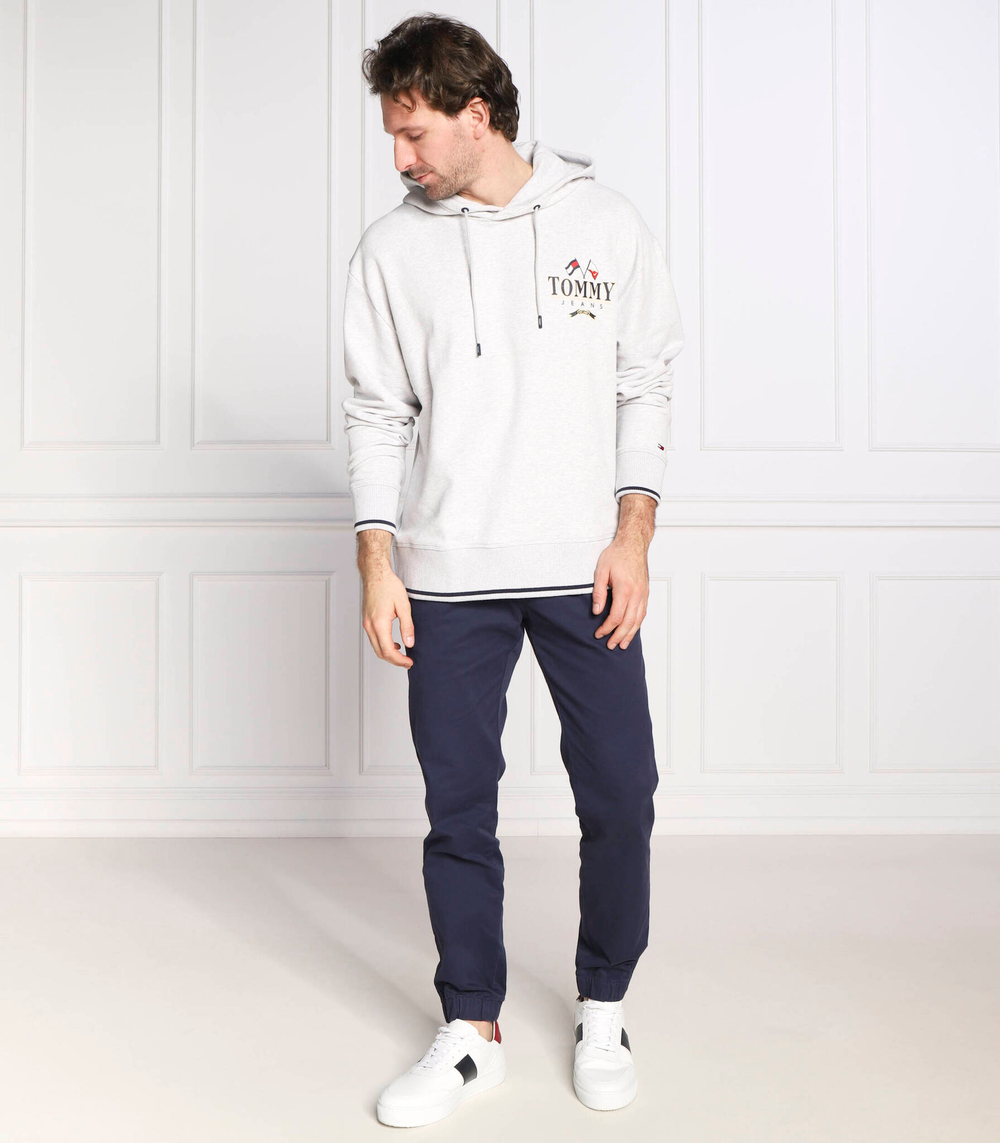 Худи skater prep back Tommy Jeans - серый(DM0DM15023)