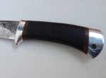 Кованый нож НС-11 Клык с алюминиевыми вставками (40Х10С2М) гравировка (Златоуст)
