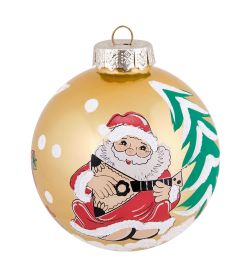 Элита НФШ-1714/4 Ел.украшение Шар «Дед Мороз со Змеей» 85 мм