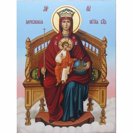 Державная Богородица. Рукописная икона.