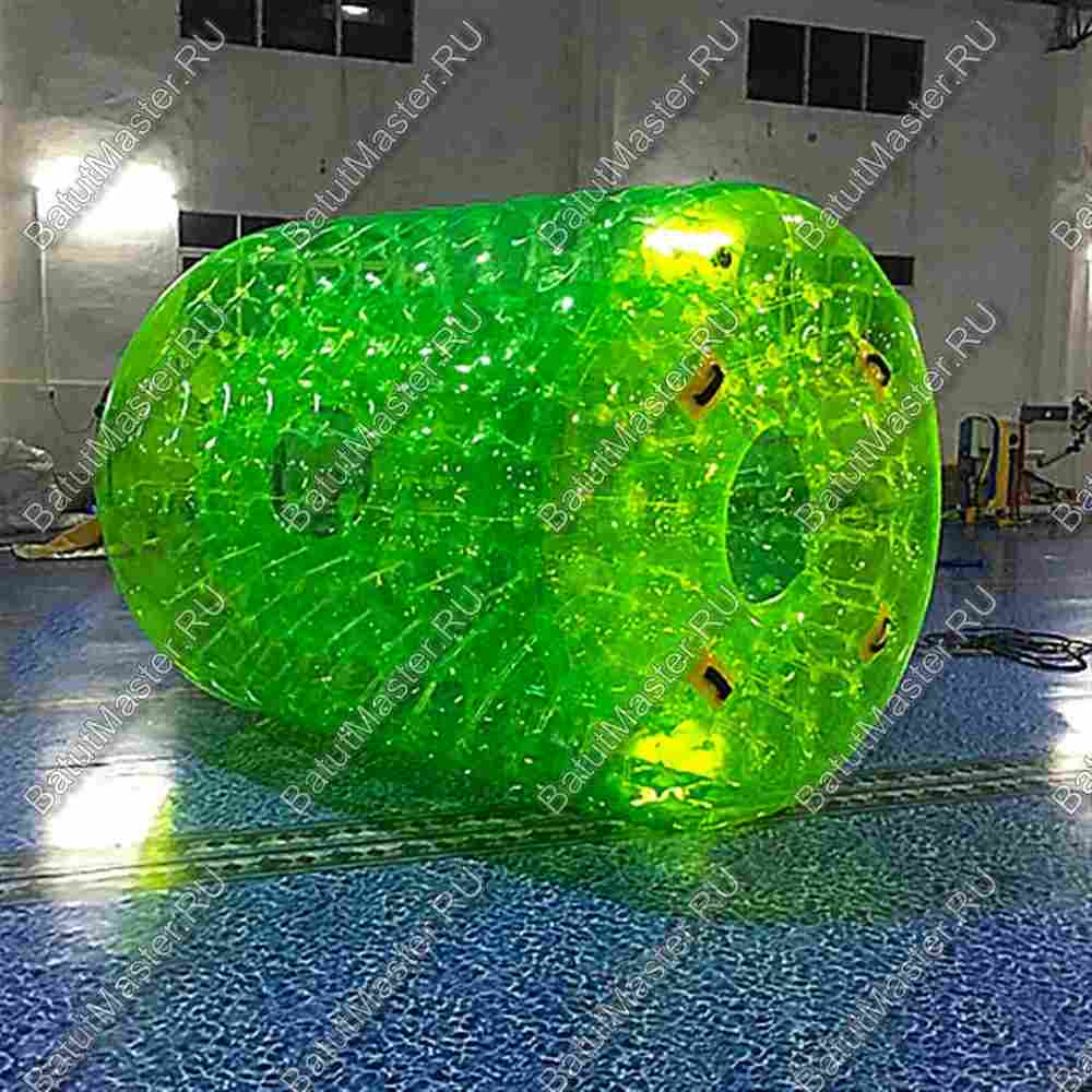 Аттракцион Водный роллер (Гидророллер) «Ярко-зелёный» ПВХ 2,2*2*2 м