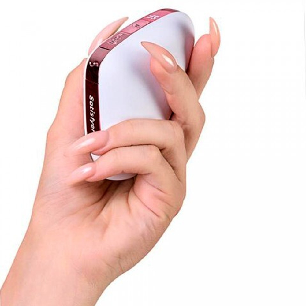 Вакуумный клиторальный стимулятор с вибрацией Satisfyer Love triangle white