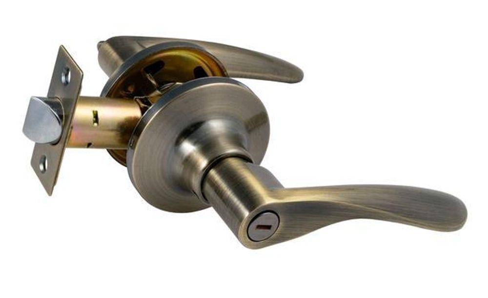 Защелка-Комплект  S-Locked 3901-03 BK AB с фалевыми ручками фикс.  БРОНЗА  /118442 см.158598