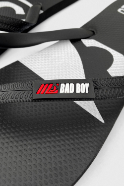 Шлепанцы, сланцы,  Вьетнамки Bad Boy черный/белый