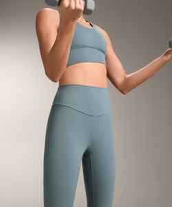 OYSHO Легинсы Comfortlux длиной до щиколотки с высокой посадкой, серо-синий