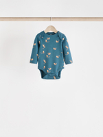 Боди с длинным рукавом для малышей Next N27-278, 5 шт., Молочный, Серый, Синий