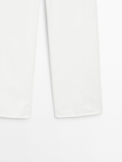 Massimo Dutti Брюки из смесового хлопка, белый