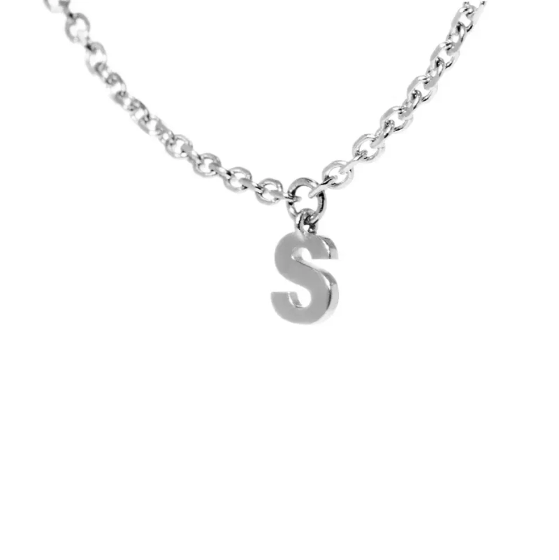 Вечный браслет Персонализация с Буквой – Белое золото