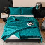 Велюровое покрывало в клетку OVL045, размер 160*220, наволочка 50-70 1 шт