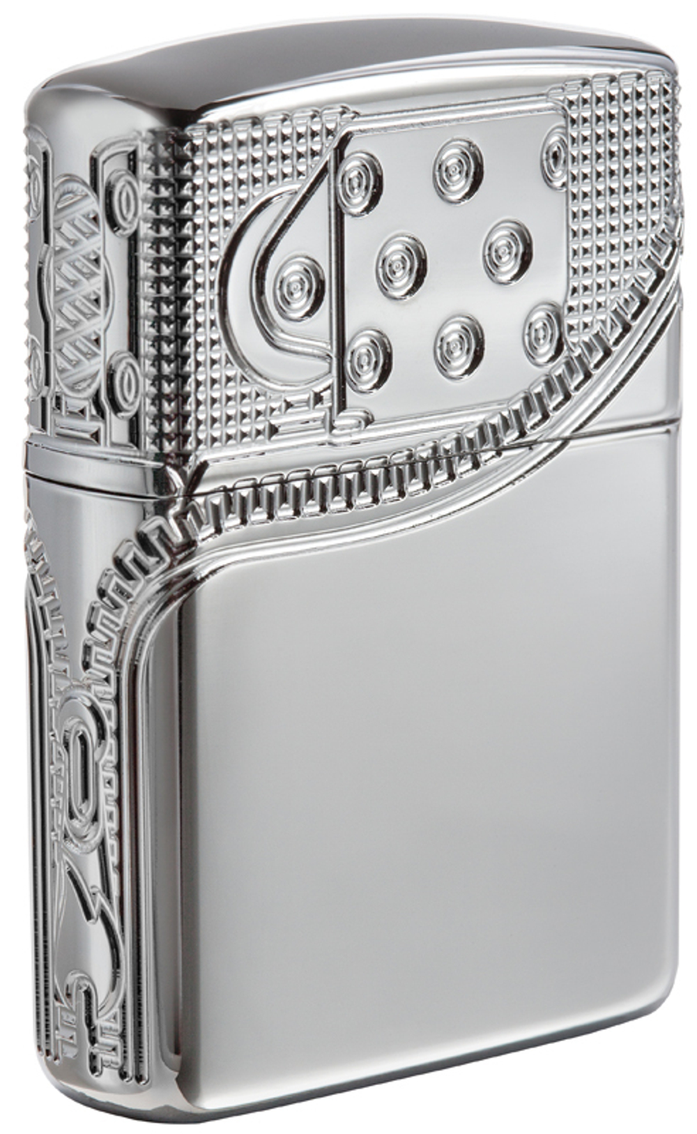 Зажигалка Zippo Armor с покрытием High Polish Chrome, латунь/сталь, серебристая, 36x12x56 мм
