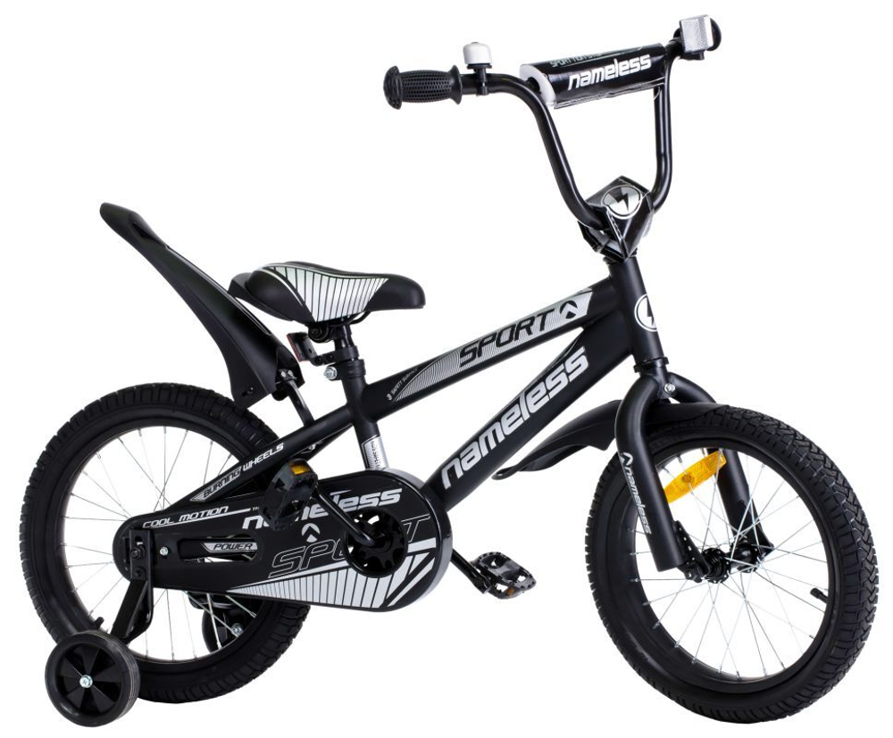 Велосипед 16" Nameless SPORT, черный/серебристый