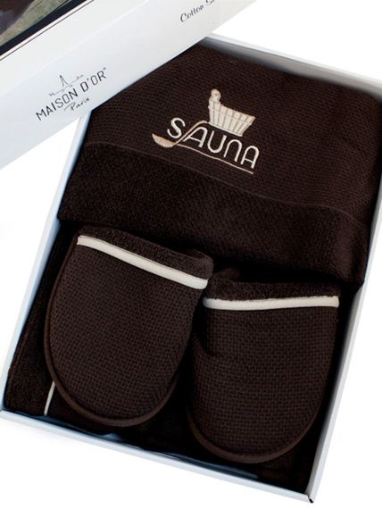 DUFOUR  ДУФОУР набор мужской для сауны коричневй Maison Dor Турция