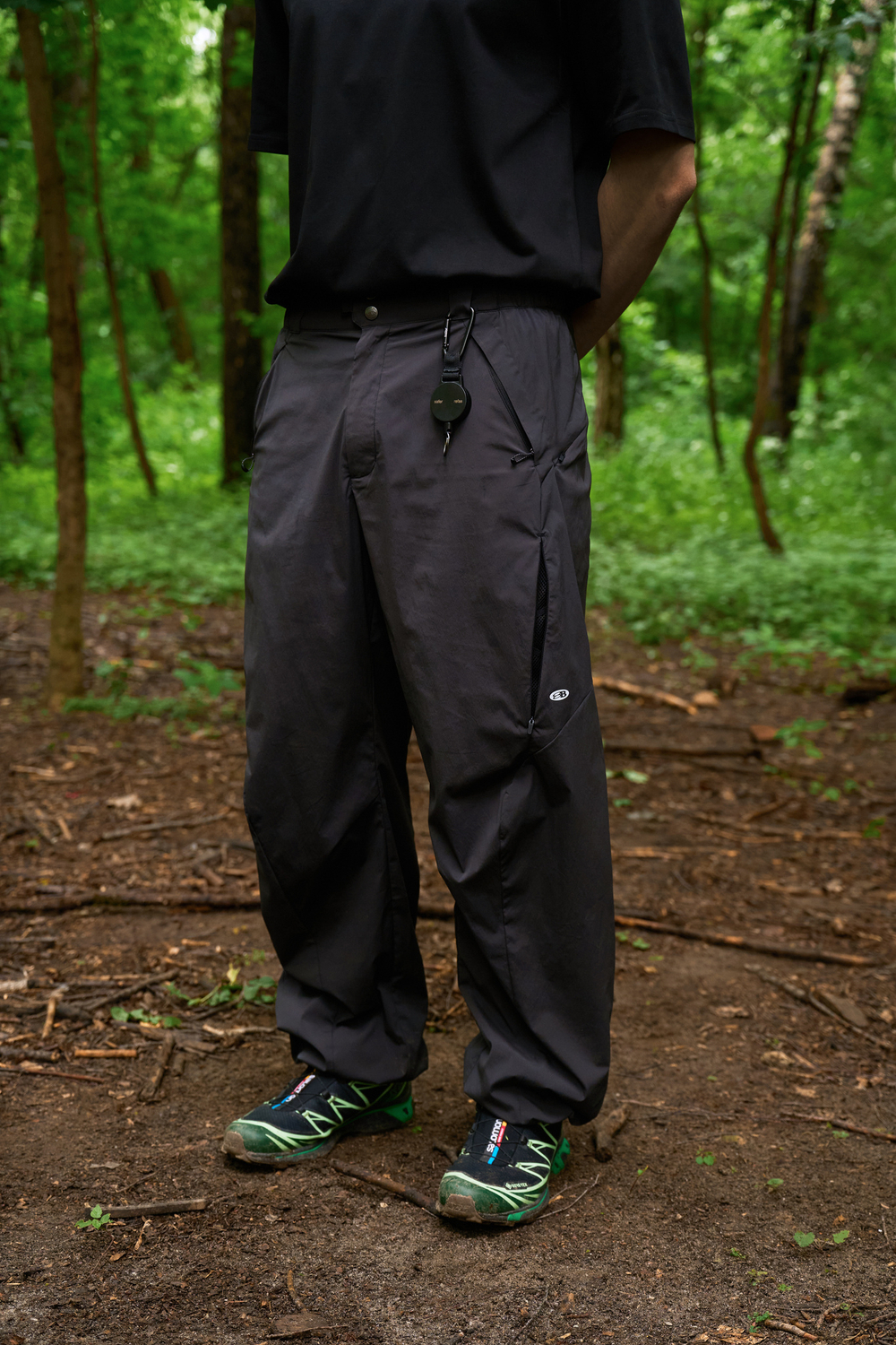 Брюки Nothomme Blue Outdoor Functional Wide-Leg Straight Work Pants "Black Grey"