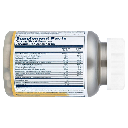 Solaray, Mega Multi Mineral™, 100 капсул