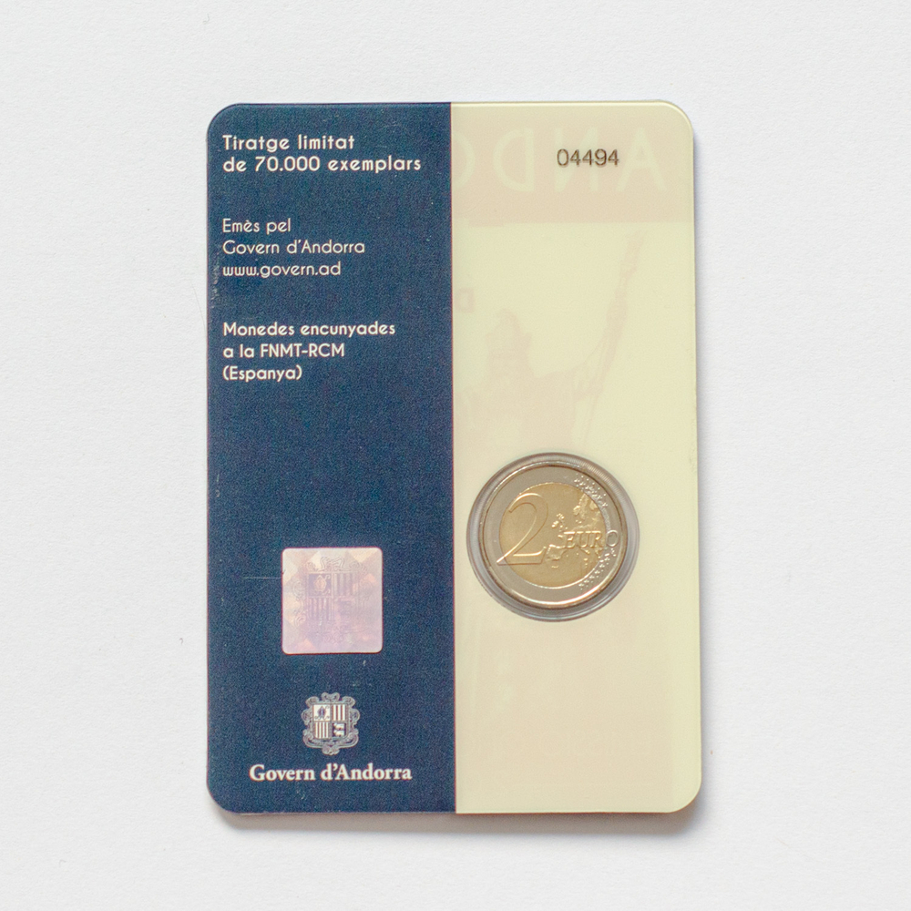 Andorra 2 Euro 2022: Charles the Great (747 - 814), King of Franks, King of Lombards, Emperor of Romans