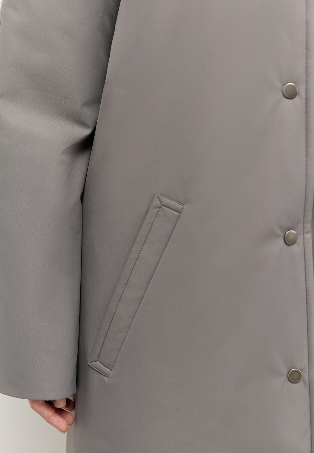 Тренч однобортный утепленный