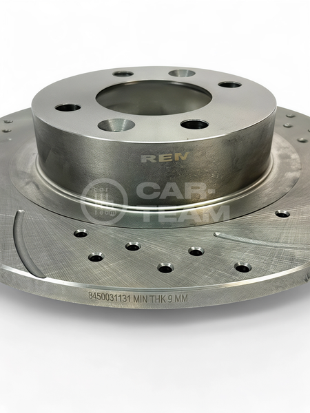 Тормозные диски “Car-Team" Pro Sport R14 задние с насечками и перфорацией на Лада Веста 4*100 разболтовка