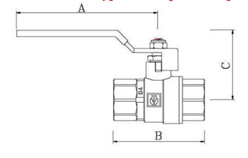 Кран шаровой Valtec Perfect 1" ВР/ВР ручка-рычаг (арт. VT.314.N.06)