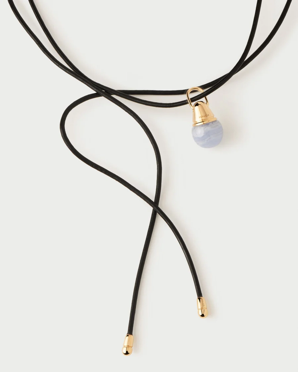 Колье Dana Leather Bow серебро 925 пробы покрытое золотом