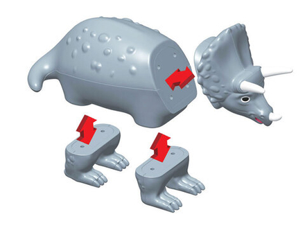 Магнитный конструктор "Смешай и собери". ЖИВОТНЫЕ Динозавры набор №1. Стартовый набор