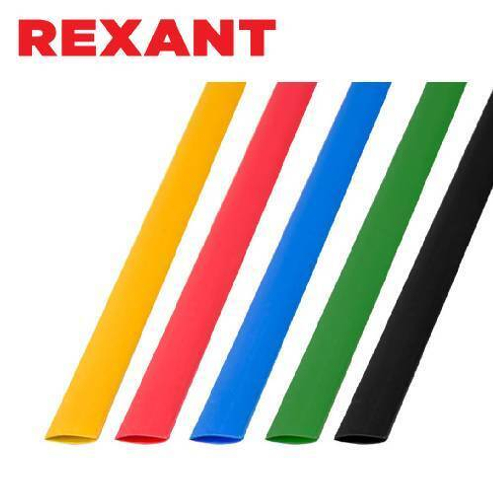 8,0/4,0 мм 1м термоусадка набор (5-Цветов) Rexant/29-0158