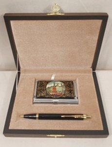 Набор "Москва"  визитница персональная, ручка