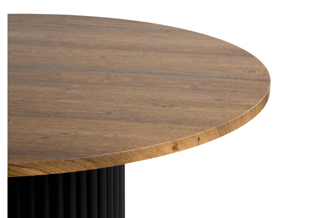 Стол деревянный Woodville Барел 100 орех кантри, черный, ножки черные