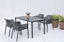 Уличный стол Cube 140x80 см, антрацит