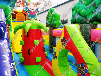 Коммерческий батут "Мишки и дети", размер 10*6*5 м